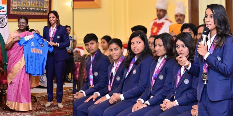 राष्ट्रपति द्रौपदी मुर्मू से मिली भारतीय टीम, कल पीएम मोदी से की थी मुलाकात