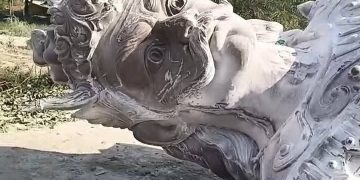 अयोध्या के रामायण पार्क में लगाई जा रही 25 फीट रावण की प्रतिमा