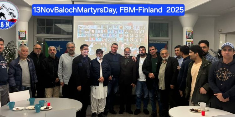 Free Balochistan Movement Finland branch organized seminar to pay tribute to Baloch national martyrs, the event was joined Afghan delegations from Afghanistan and Pakistan occupied Pashtunistan as well.