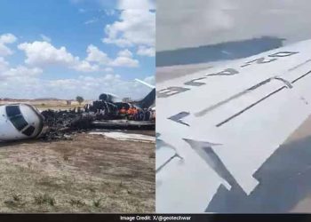 Terrifying Video Shows Moment Plane Carrying Minister And His Delegation Crash Landed In Congo