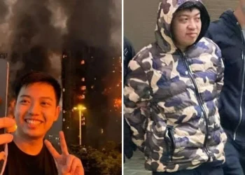 ตำรวจฮ่องกงรวบหนุ่ม ‘ถ่ายเซลฟี-ชูสองนิ้ว’ กับอาคารที่ถูกไฟไหม้แถม ‘บูลลี่เหยื่อ’ เสี่ยงนอนคุก 7 ปี