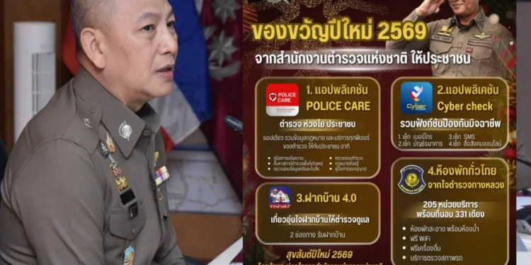 ตร.เปิด 4 โครงการ ของขวัญปีใหม่ “Police Care – ฝากบ้าน – Cyber Check – ห้องพักทั่วไทย”