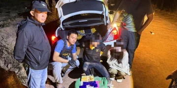 นบ.ยส.24 บูรณาการทหาร–ตำรวจ สกัดยาบ้า 1.8 แสนเม็ด รวบ 2 ผู้ต้องหาคาถนนชายแดนอำนาจเจริญ