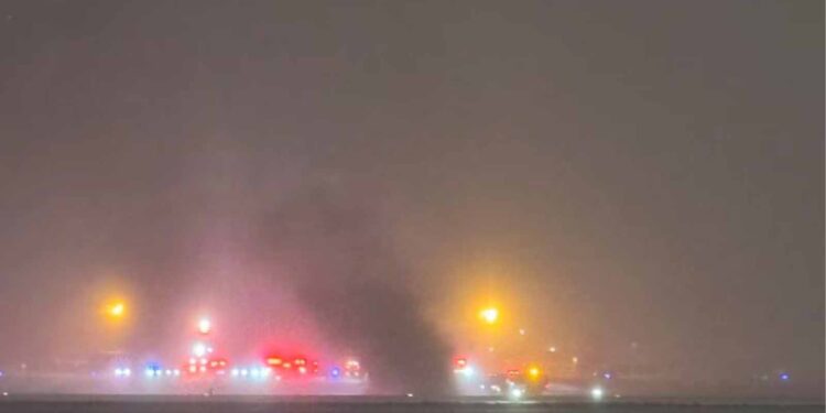 Private jet carrying 8 people crashes at Bangor international airport in Maine