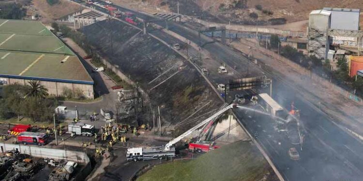 On Camera, Truck Carrying Liquid Gas Overturns, Explodes In Chile, 4 Dead