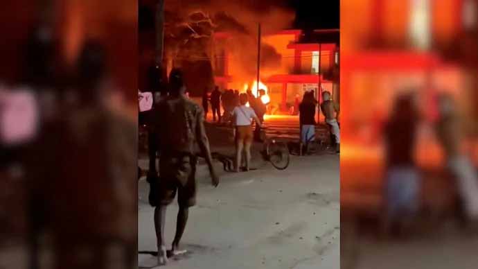 Ruling Communist Party’s office vandalised in Cuba during riot over blackouts