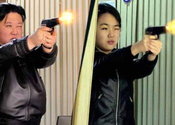 Kim Jong Un, daughter test new pistols at North Korean shooting range