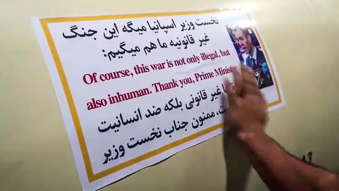 Iran sends Spanish PM’s ‘no to war’ message to Israel, via missiles