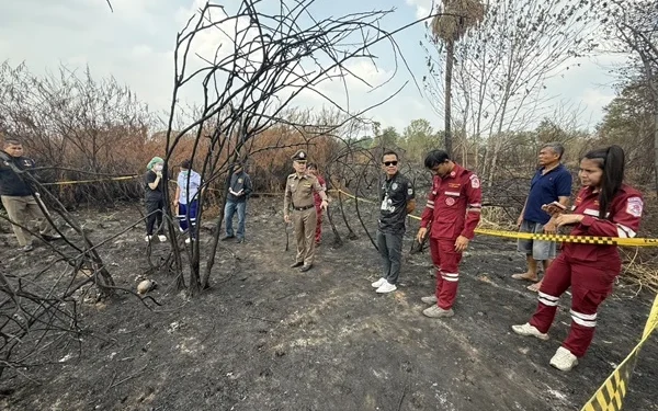 ผงะ! พบโครงกระดูกปริศนาในป่าถูกไฟไหม้ อยุธยา ลูกชายเชื่ออาจเป็นพ่อหาย 3 ปี รอตรวจดีเอ็นเอ