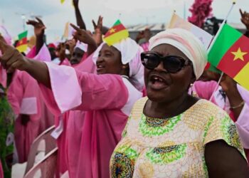 Thousands celebrate open-air Mass with Pope Leo in Cameroon – in pictures