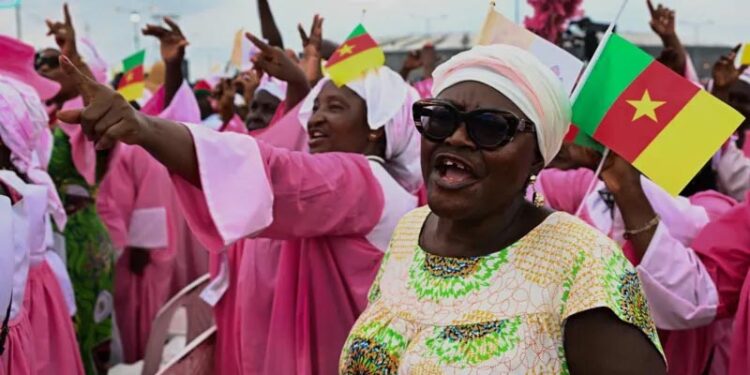 Thousands celebrate open-air Mass with Pope Leo in Cameroon – in pictures