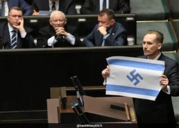 Far-Right Polish MP Draws Outrage With Swastika On Israeli Flag 3 Far-Right Polish MP Draws Outrage With Swastika On Israeli Flag