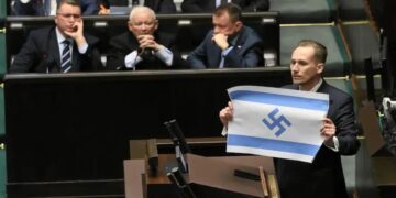 Far-Right Polish MP Draws Outrage With Swastika On Israeli Flag