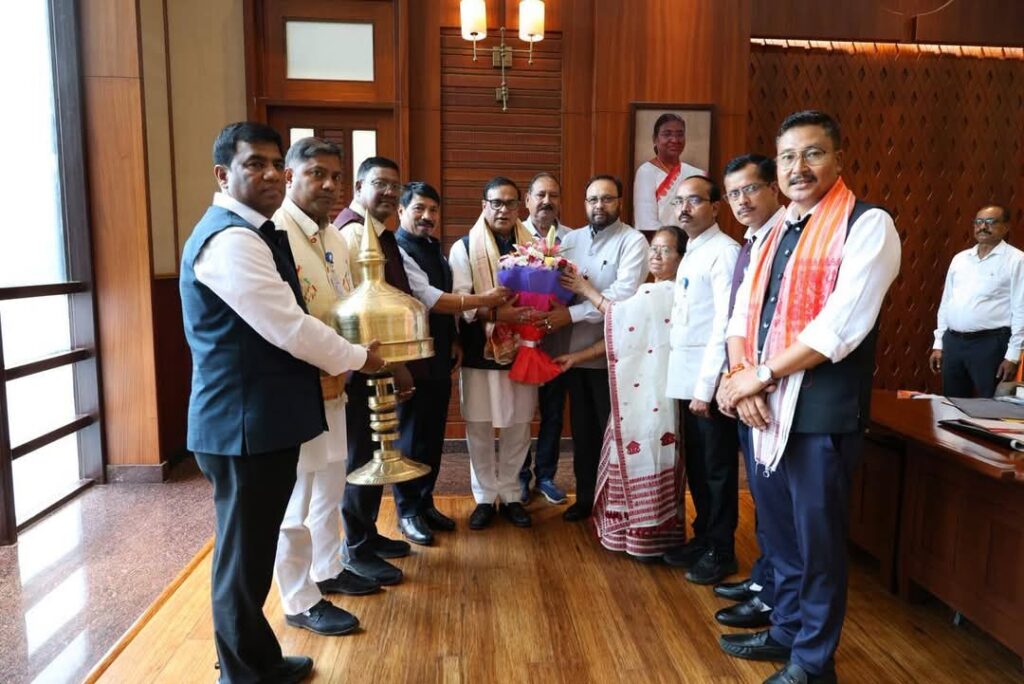 Asom Gana Parishad felicitates CM Dr. Himanta Biswa Sarma; Assures support to the resolve of "Naya Assam". 1 WhatsApp Image 2026 05 23 at 8.27.36 PM