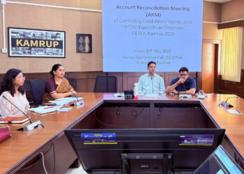 Election expenditure scrutiny meeting in Assam's Kamrup: Umesh Agarwal and Kapil Singh look at the registers 2 Election expenditure scrutiny meeting in Assam’s Kamrup: Umesh Agarwal and Kapil Singh look at the registers