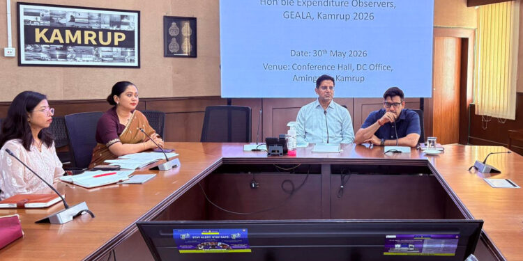 Election expenditure scrutiny meeting in Assam's Kamrup: Umesh Agarwal and Kapil Singh look at the registers 1 Election expenditure scrutiny meeting in Assam’s Kamrup: Umesh Agarwal and Kapil Singh look at the registers