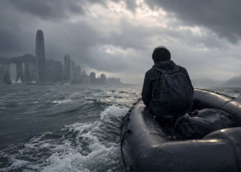 Chinese activist who fled on rubber boat lands in South Korean custody