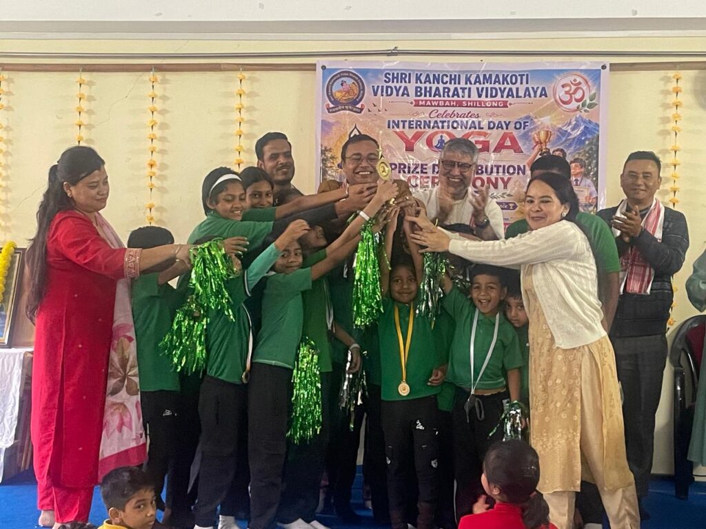 International Yoga Day celebration at Shri Kanchi Kamakoti Vidya Bharati Vidyalaya, Shillong. 1 WhatsApp Image 2026 06 21 at 6.05.09 PM