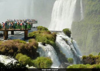 Video: Phone Slips Near 262-Foot Waterfall, Tourist Takes Risky Plunge To Recover It