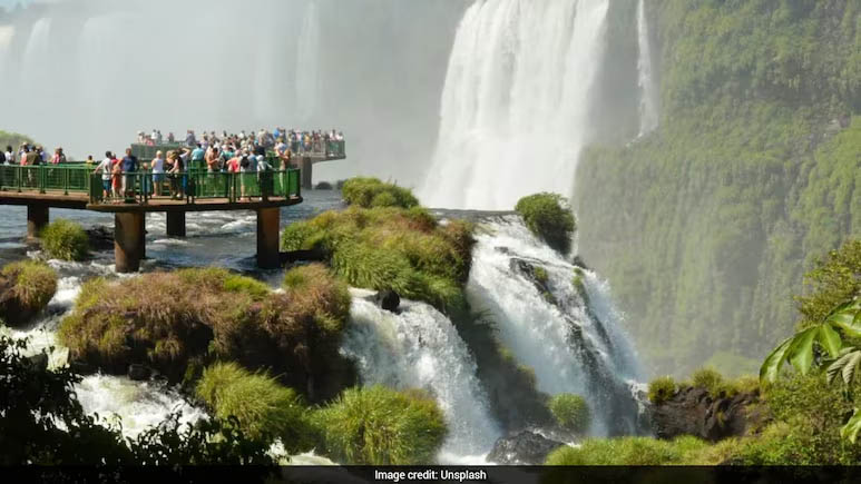 Video: Phone Slips Near 262-Foot Waterfall, Tourist Takes Risky Plunge To Recover It