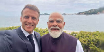 PM Modi Shares A ‘Nice’ Selfie From A ‘Nice’ Meeting With Macron In Nice