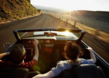 Is the convertible heading into the sunset?