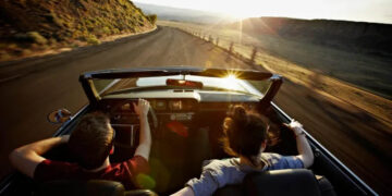 Is the convertible heading into the sunset?