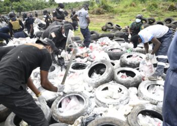 Liberia burns record cocaine haul as police chiefs face trafficking charges 3 Liberia burns record cocaine haul as police chiefs face trafficking charges