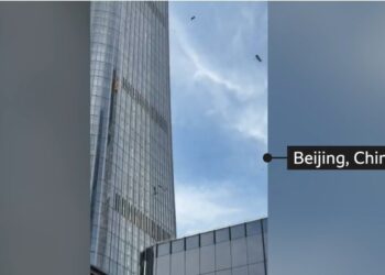 A plane crashed into a tower in Beijing but China is not saying what happened 4 A plane crashed into a tower in Beijing but China is not saying what happened