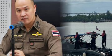 ตำรวจน้ำร่วมหน่วยกู้ชีพและชุดประดาน้ำ เร่งค้นหาผู้สูญหายเหตุโป๊ะล่มสมุทรปราการ ต่อเนื่อง