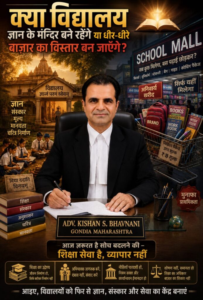 क्या शिक्षा सेवा है या बाज़ार? स्कूलों में कॉपी- किताब, यूनिफॉर्म और शैक्षणिक सामग्री की अनिवार्य खरीद पर राष्ट्रीय विमर्श की आवश्यकता 1 WhatsApp Image 2026 07 02 at 5.27.01 PM