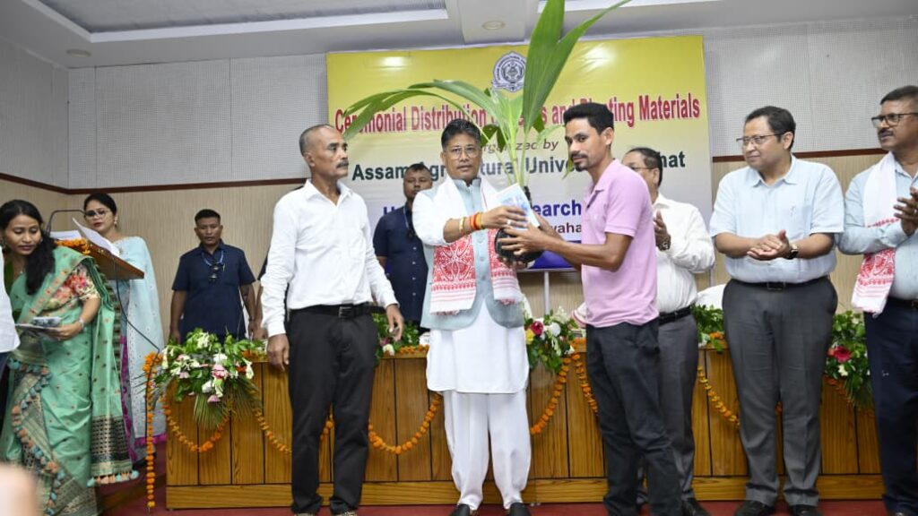 Assam's Minister Pijush Hazarika launches distribution of 1 lakh saplings and pulse seeds. 1 WhatsApp Image 2026 07 05 at 7.14.48 PM
