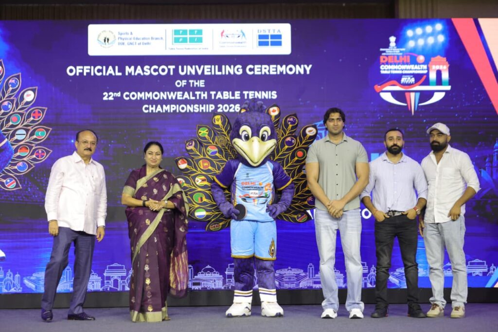 India: Delhi Unveils 'Mayur' Mascot as Commonwealth Table Tennis Championship Sets Stage for Global Showcase 2 WhatsApp Image 2026 07 14 at 3.40.05 PM 1