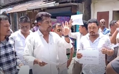 Dumper owners protest against the overcharging of the forest department in Tinsukia, Assam. 1 WhatsApp Image 2026 07 14 at 5.58.56 PM