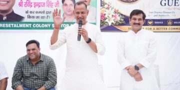 Delhi Minister Ravinder Indraj Singh Unveils ₹65-Lakh Sewer Project, Accelerates Bawana’s Civic Transformation