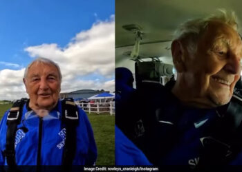91-Year-Old Man Skydives, Raises Over Rs 4 Lakh For Charity
