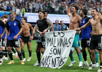 Story behind Messi and Co holding Falklands banner after England win