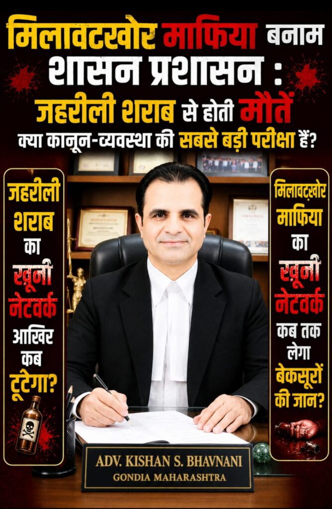 मिलावटखोर माफिया बनाम शासन प्रशासन : जहरीली शराब से होती मौतें क्या कानून-व्यवस्था की सबसे बड़ी परीक्षा हैं? -जहरीली शराब का खूनी नेटवर्क आखिर कब टूटेगा? 1 WhatsApp Image 2026 08 20 at 18.40.42