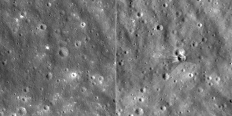 NASA Releases Images Of Moon Crater Carved By Crashed SpaceX Rocket 1 NASA Releases Images Of Moon Crater Carved By Crashed SpaceX Rocket