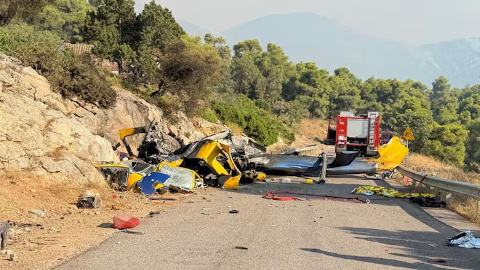 Greece firefighting chopper crash kills two as Europe wildfires intensify