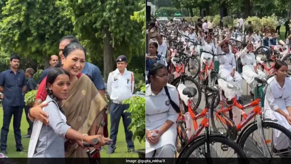 Delhi Girls Ride Towards a Brighter Future as Cycle Initiative Breaks Distance Barrier 1 rekhaguptaandcyyless