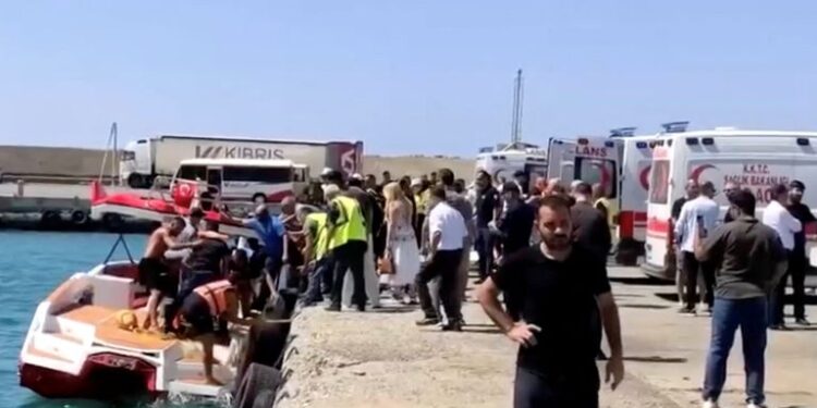 Eight killed and others missing after ferry capsizes off northern Cyprus 1 Eight killed and others missing after ferry capsizes off northern Cyprus