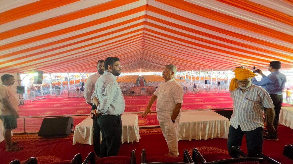 मुख्यमंत्री के आगमन की तैयारियों का विधायक वेद प्रकाश गुप्ता ने लिया जायजा 1 WhatsApp Image 2026 09 07 at 18.36.27