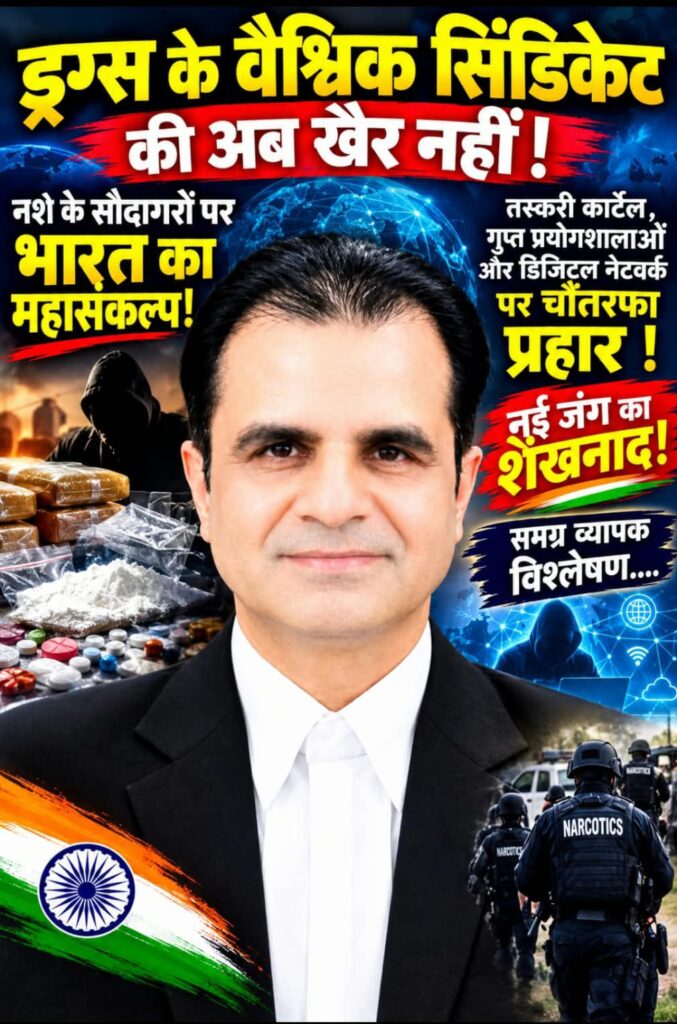 ड्रग्स के वैश्विक सिंडिकेट की अब खैर नहीं ! नशे के सौदागरों पर भारत का महासंकल्प! -तस्करी,कार्टेल,गुप्त प्रयोगशालाओं और डिजिटल नेटवर्क पर चौतरफा प्रहार ! नई जंग का शंखनाद! -समग्र व्यापक विश्लेषण 1 WhatsApp Image 2026 09 22 at 6.28.52 PM