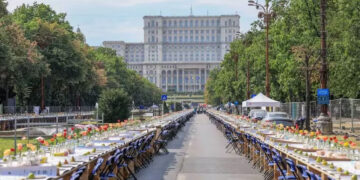 Romania Sets Guinness World Record With 5-km-Long Table To Raise Funds