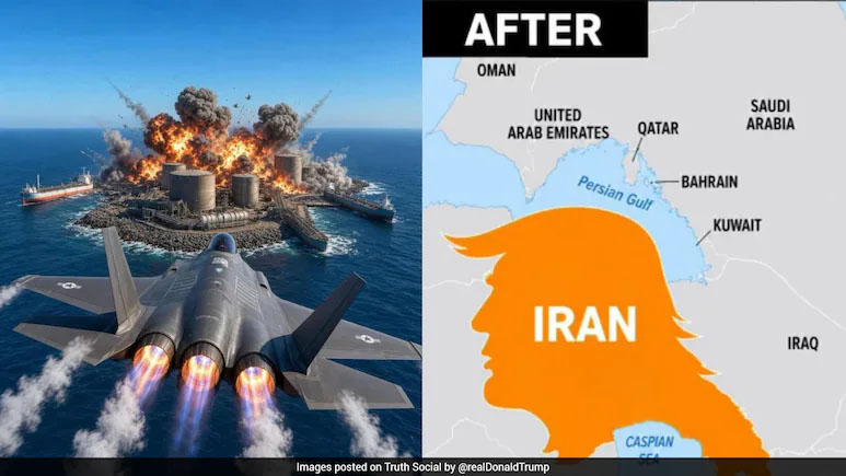 Trump Puts His Face On Iran Map In Latest AI-Powered Online Attack On Tehran