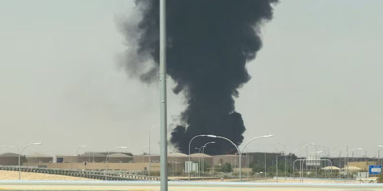 Video: Smoke, Fire At Riyadh Airport As Houthis Fire "Ballistic Missiles" 1 Video: Smoke, Fire At Riyadh Airport As Houthis Fire “Ballistic Missiles”