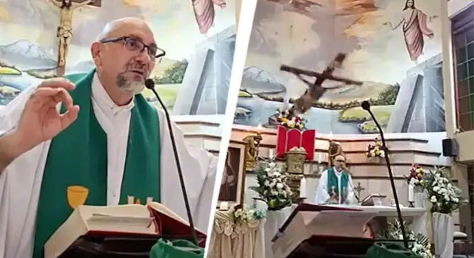 Ecuador priest dies after crucifix falls on him moments after sermon on death 1 Ecuador priest dies after crucifix falls on him moments after sermon on death