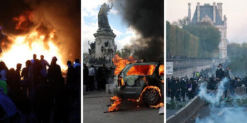 Violent clashes, looting and buildings ablaze in France as over 1,200 arrested after protests