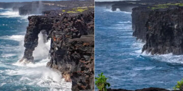 Hawaii’s iconic 550-year-old Hōlei Sea Arch collapses